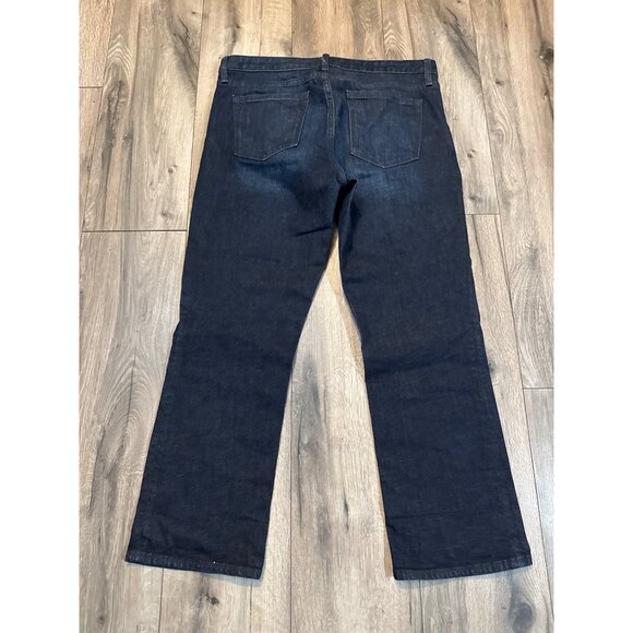 Gap 1969 High Rise Crop Jeans 31R Womens Denim Dark Wash Straight Leg Casual - Picture 7 of 10